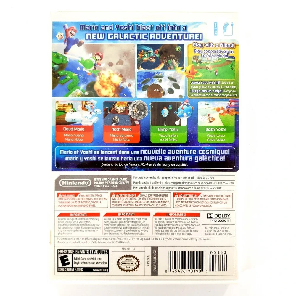 Super Mario Galaxy 2 (Nintendo Wii, 2010) Complete Tested & Works
